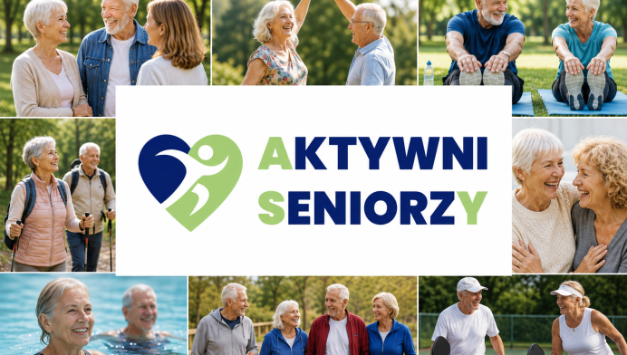 Grafika reklamująca program Aktywni Seniorzy