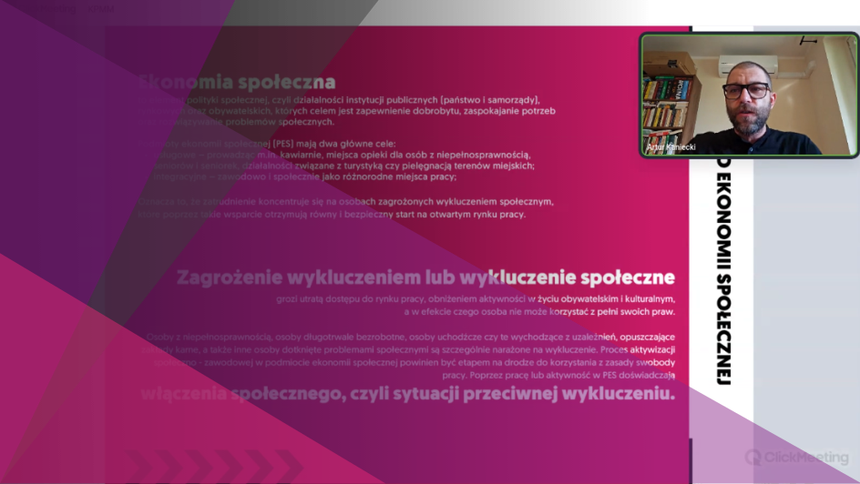 Spotkanie online podczas Turnieju Przedsiębiorczości Społecznej - edycja 2026