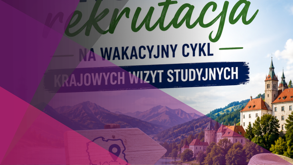 Grafika promująca rekrutację na wizyty studyjne